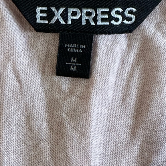 Express Women's Medium Pink Coral Floral Sheer Print Cowl Neck Pullover Tank Top - Picture 7 of 10